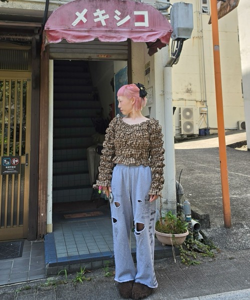 Alley Tokyo(アリートーキョー)の「くしゅっとしたブラウス(シャツ/ブラウス・レディース・ブラウン/ベージュ・FREE)」の14枚目の写真