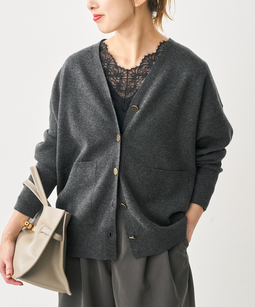 Spick & Span(スピックアンドスパン)の「メタルボタンダブルジャガードカーディガン(カーディガン/ボレロ・レディース・ブラウン/ホワイト/チャコールグレー・FREE)」の16枚目の写真