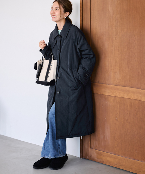 FRAMeWORK(フレームワーク)の「Puffer DOWN COAT(ダウンジャケット/コート・レディース・ブラック/ベージュ・36/38)」の1枚目の写真