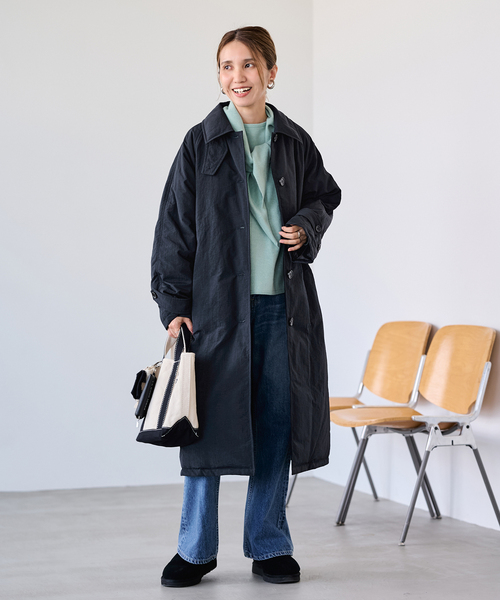 FRAMeWORK(フレームワーク)の「Puffer DOWN COAT(ダウンジャケット/コート・レディース・ブラック/ベージュ・36/38)」の18枚目の写真
