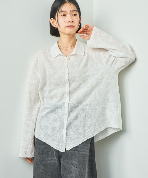 刺繍レースシャツ (вышитая кружевная рубашка, японский дизайн)