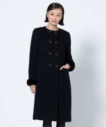 TOCCA ノーカラーコート ブラック サイズ4 TOCCA｜トッカのノーカラーコート（ブラック/黒色系）通販 - ZOZOTOWN