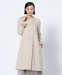 TOCCA（トッカ）の「ECLAIR ROMANCE ウールロングコート（ノーカラーコート）」