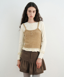 Glow Knit Bustier (Brown)