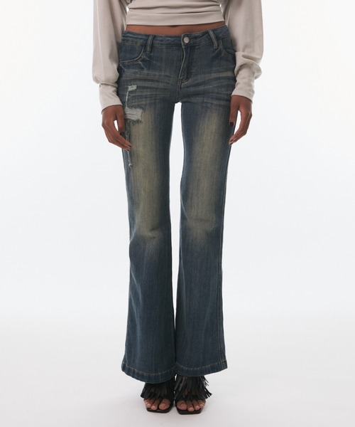 BLONDEY(ブロンディ)の「VINTAGE FADE STRAIGHT DENIM(デニムパンツ・レディース・ブルー・MEDIUM/SMALL)」の2枚目の写真