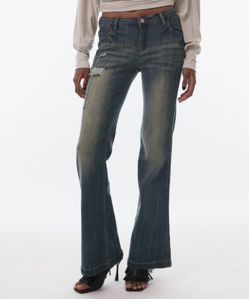 BLONDEY(ブロンディ)の「VINTAGE FADE STRAIGHT DENIM(デニムパンツ・レディース・ブルー・MEDIUM/SMALL)」の7枚目の写真