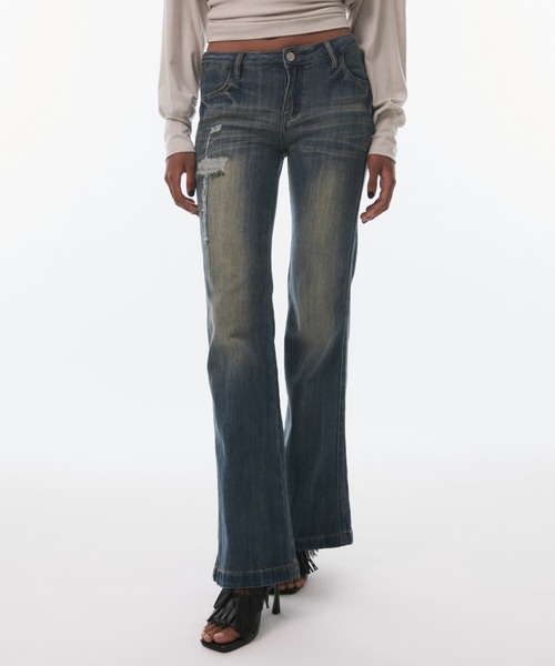 BLONDEY(ブロンディ)の「VINTAGE FADE STRAIGHT DENIM(デニムパンツ・レディース・ブルー・MEDIUM/SMALL)」の6枚目の写真