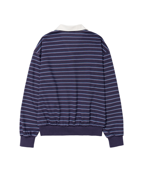 AMESWORLDWIDE(アメスワールドワイド)の「V NECK COLLAR STRIPE SWEATSHIRT PURPLE(スウェット・レディース・その他・FREE)」の7枚目の写真