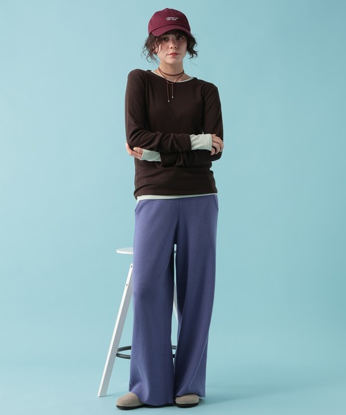 GEORGE'S(ジョージズ)の「【MULTI PALETTE】ニットパンツ(その他パンツ・レディース・ブルー/グレー/ブラウン/ブラック/ピンク・FREE)」の5枚目の写真