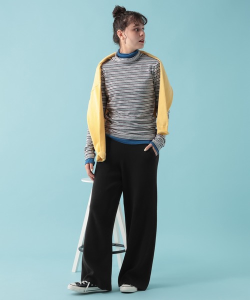 GEORGE'S(ジョージズ)の「【MULTI PALETTE】ニットパンツ(その他パンツ・レディース・ブルー/グレー/ブラウン/ブラック/ピンク・FREE)」の2枚目の写真