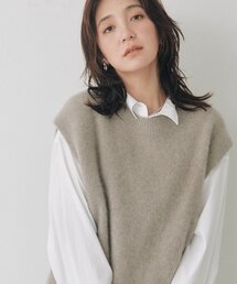 RIVE DROITE | ヘアリーヤーンスリーブレスニット(秋服/冬服)(ベスト)