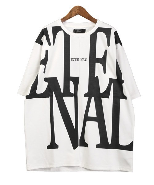 LUXSTYLE（ラグスタイル）の「ビッグロゴプリント半袖Tシャツ（Tシャツ/カットソー・メンズ・ホワイト・44）」の9枚目の写真
