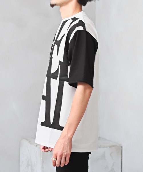 LUXSTYLE（ラグスタイル）の「ビッグロゴプリント半袖Tシャツ（Tシャツ/カットソー・メンズ・ホワイト・44）」の3枚目の写真