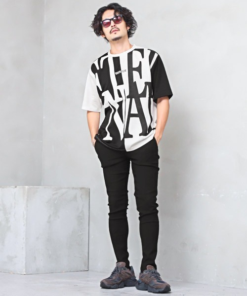 LUXSTYLE（ラグスタイル）の「ビッグロゴプリント半袖Tシャツ（Tシャツ/カットソー・メンズ・ホワイト・44）」の4枚目の写真