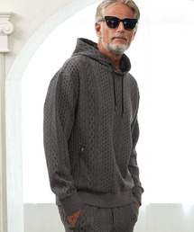 Maison code 13（メゾンコードサーティーン）の「mpa4198- Cable Jacquard Hoodie パーカー(M26W-03)（パーカー）」