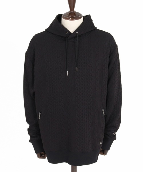 Maison code 13(メゾンコードサーティーン)の「mpa4198- Cable Jacquard Hoodie パーカー(M26W-03)(パーカー・メンズ・ホワイト/チャコール/ブラック・S/M/L)」の17枚目の写真