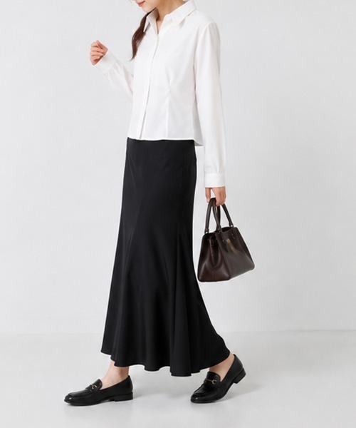 Miniministore(ミニミニストア)の「ベーシック ショート丈長袖シャツブラウス(シャツ/ブラウス・レディース・ブルー/ホワイト・FREE)」の14枚目の写真