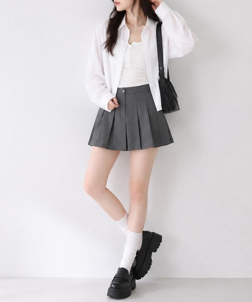Miniministore(ミニミニストア)の「ベーシック ショート丈長袖シャツブラウス(シャツ/ブラウス・レディース・ブルー/ホワイト・FREE)」の19枚目の写真