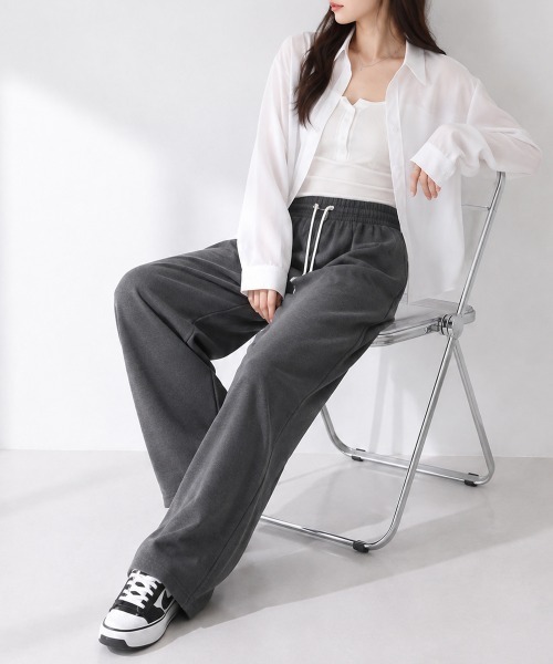 Miniministore(ミニミニストア)の「ベーシック ショート丈長袖シャツブラウス(シャツ/ブラウス・レディース・ブルー/ホワイト・FREE)」の22枚目の写真