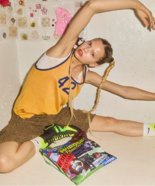 HEY!MrsROSE(ヘイミセスローズ)の「HEY! Mrs ROSE(ヘイ!ミセスローズ)Exercise Tote(トートバッグ・レディース・イエロー/ピンク・FREE)」の6枚目の写真
