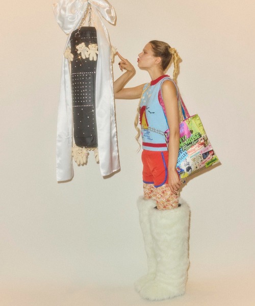 HEY!MrsROSE(ヘイミセスローズ)の「HEY! Mrs ROSE(ヘイ!ミセスローズ)Exercise Tote(トートバッグ・レディース・イエロー/ピンク・FREE)」の15枚目の写真
