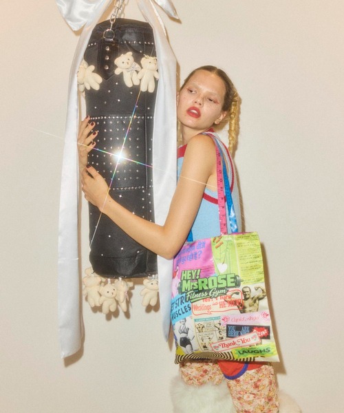 HEY!MrsROSE(ヘイミセスローズ)の「HEY! Mrs ROSE(ヘイ!ミセスローズ)Exercise Tote(トートバッグ・レディース・イエロー/ピンク・FREE)」の19枚目の写真