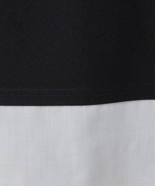 SHOO・LA・RUE（シューラルー）の「【S-LL/洗濯機可】1枚で完成 アクセいらずのレイヤード風ブラウス（Tシャツ/カットソー・レディース・ブラウン系/ブルー系その他/ブラック・01/04/03/02）」の7枚目の写真