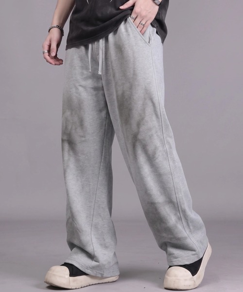 A'gem(エージェム)の「A'GEM/9 × .kom 『A'gem/エージェム』SPRAY SWEAT WIDE PANTS/スプレースウェットワイドパンツ(スウェットパンツ・メンズ・ブラック/グレー・LARGE)」の5枚目の写真
