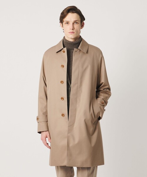 UNITED ARROWS(ユナイテッドアローズ)の「コットン/ポリエステル ギャバジン ステンカラーコート 撥水(ステンカラーコート・メンズ・ベージュ/ネイビー/オリーブ・XL/M/L/S)」の1枚目の写真