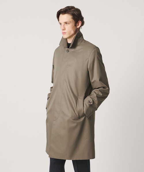 UNITED ARROWS(ユナイテッドアローズ)の「コットン/ポリエステル ギャバジン ステンカラーコート 撥水(ステンカラーコート・メンズ・ベージュ/ネイビー/オリーブ・XL/M/L/S)」の2枚目の写真
