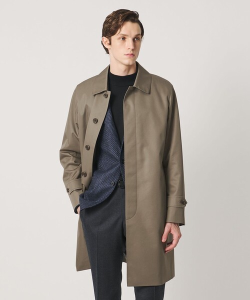UNITED ARROWS(ユナイテッドアローズ)の「コットン/ポリエステル ギャバジン ステンカラーコート 撥水(ステンカラーコート・メンズ・ベージュ/ネイビー/オリーブ・XL/M/L/S)」の4枚目の写真