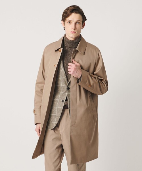 UNITED ARROWS(ユナイテッドアローズ)の「コットン/ポリエステル ギャバジン ステンカラーコート 撥水(ステンカラーコート・メンズ・ベージュ/ネイビー/オリーブ・XL/M/L/S)」の8枚目の写真