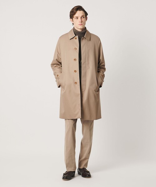UNITED ARROWS(ユナイテッドアローズ)の「コットン/ポリエステル ギャバジン ステンカラーコート 撥水(ステンカラーコート・メンズ・ベージュ/ネイビー/オリーブ・XL/M/L/S)」の9枚目の写真