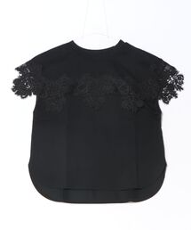 Jines（ジネス）の「レース付きトップス（Tシャツ/カットソー）」
