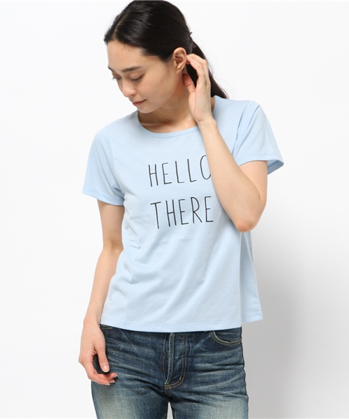 earth music&ecology（アースミュージックアンドエコロジー）の「手書き風ロゴプリントＴＥＥ（Tシャツ/カットソー・レディース・オフホワイト/ライトグリーン/ブラック/サックスブルー・SMALL/MEDIUM）」の15枚目の写真