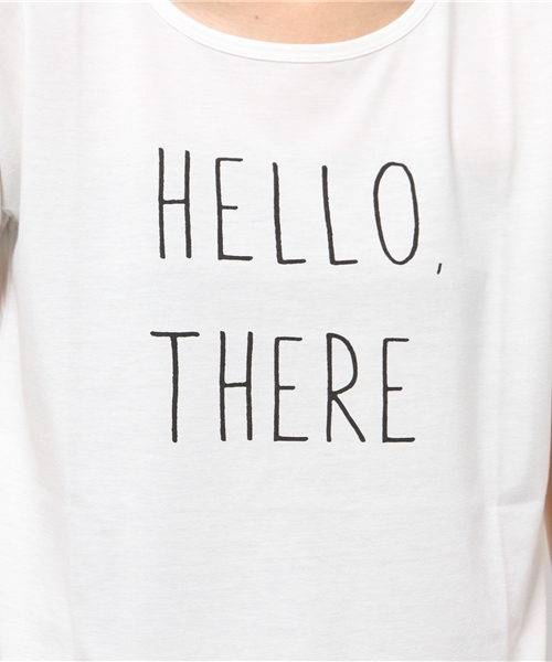 earth music&ecology（アースミュージックアンドエコロジー）の「手書き風ロゴプリントＴＥＥ（Tシャツ/カットソー・レディース・オフホワイト/ライトグリーン/ブラック/サックスブルー・SMALL/MEDIUM）」の11枚目の写真