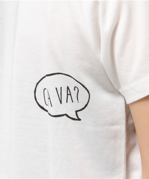 earth music&ecology（アースミュージックアンドエコロジー）の「手書き風ロゴプリントＴＥＥ（Tシャツ/カットソー・レディース・オフホワイト/ライトグリーン/ブラック/サックスブルー・SMALL/MEDIUM）」の12枚目の写真