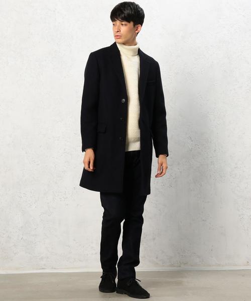 green label relaxing(グリーンレーベルリラクシング)の「KC VICT/LAMBS チェスターコート◆(チェスターコート・メンズ・ベージュ/ネイビー・X-SMALL/SMALL/MEDIUM/LARGE/X-LARGE/XX-LARGE)」の6枚目の写真