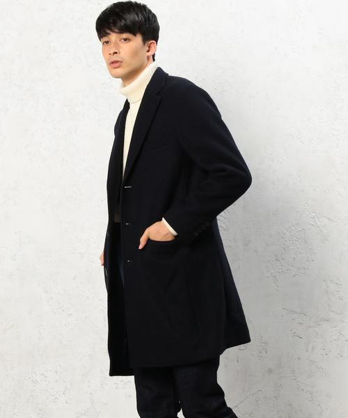 green label relaxing(グリーンレーベルリラクシング)の「KC VICT/LAMBS チェスターコート◆(チェスターコート・メンズ・ベージュ/ネイビー・X-SMALL/SMALL/MEDIUM/LARGE/X-LARGE/XX-LARGE)」の8枚目の写真