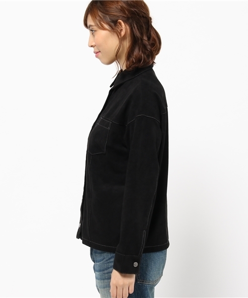 MOUSSY（マウジー）の「SUEDE LIKE SHIRTS JKF（シャツ/ブラウス・レディース・キャメル/ピンク/ブラック・FREE）」の10枚目の写真