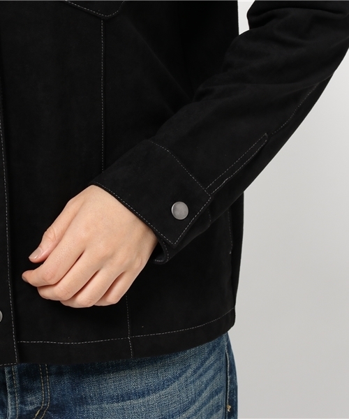 MOUSSY（マウジー）の「SUEDE LIKE SHIRTS JKF（シャツ/ブラウス・レディース・キャメル/ピンク/ブラック・FREE）」の4枚目の写真