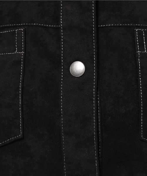 MOUSSY（マウジー）の「SUEDE LIKE SHIRTS JKF（シャツ/ブラウス・レディース・キャメル/ピンク/ブラック・FREE）」の8枚目の写真