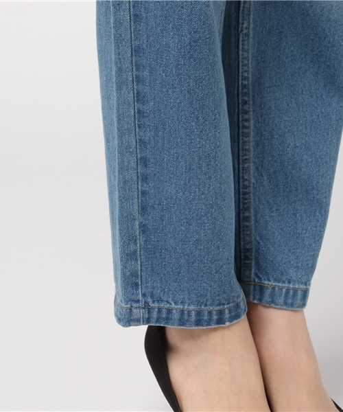 CUBE SUGAR（キューブシュガー）の「10.5ozデニム ダメージ加工イージーテーパードパンツ（デニムパンツ・レディース・ブルー/ネイビー・M/S）」の9枚目の写真