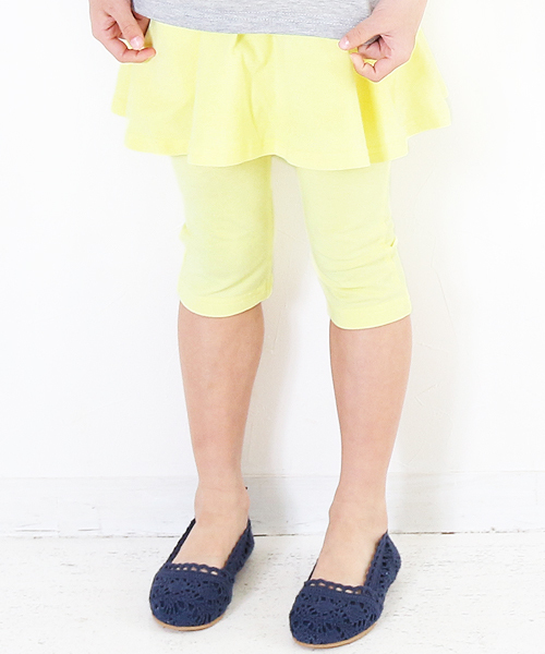 devirock(デビロック)の「全14柄 ポケット付6分丈レギンス付フレアスカート スカッツ スカート付レギンス(スカート・キッズ・ブラック/ストライプ/カモフラージュ/パープル/ピンク/ヘザーチャコール/ブルー系その他2/チャコールグレー×ブラック/杢グレー/ブルー系その他/ターコイズブルー/グリーン系その他/ネイビー/ライトイエロー/ブラック系その他/レッド系その他/パープル系その他・90cm/100cm/160cm/150cm/110cm/140cm/130cm/120cm)」の14枚目の写真