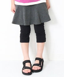 devirock | 全14柄 ポケット付6分丈レギンス付フレアスカート スカッツ スカート付レギンス(スカート)