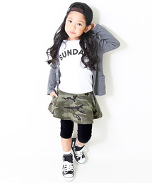 devirock | 全14柄 ポケット付6分丈レギンス付フレアスカート スカッツ スカート付レギンス(スカート)