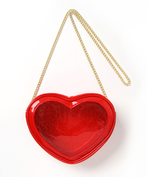 WEGO（ウィゴー）の「WEGO/ハート型ミニショルダーバッグ（ショルダーバッグ・レディース・シルバー/レッド/ピンク・FREE）」の11枚目の写真