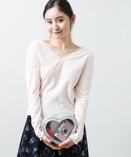 WEGO（ウィゴー）の「WEGO/ハート型ミニショルダーバッグ（ショルダーバッグ・レディース・シルバー/レッド/ピンク・FREE）」の9枚目の写真