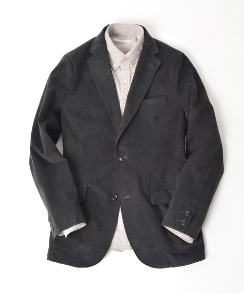 SHIPS（シップス）の「SC: ultrasuede(R) 2ボタン エアリージャケット■（テーラードジャケット・メンズ・ブラック/カーキ・X-LARGE/MEDIUM/SMALL/LARGE）」の2枚目の写真