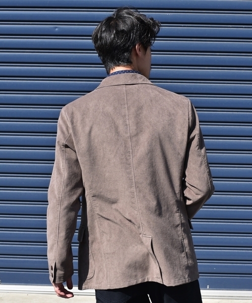 SHIPS（シップス）の「SC: ultrasuede(R) 2ボタン エアリージャケット■（テーラードジャケット・メンズ・ブラック/カーキ・X-LARGE/MEDIUM/SMALL/LARGE）」の5枚目の写真